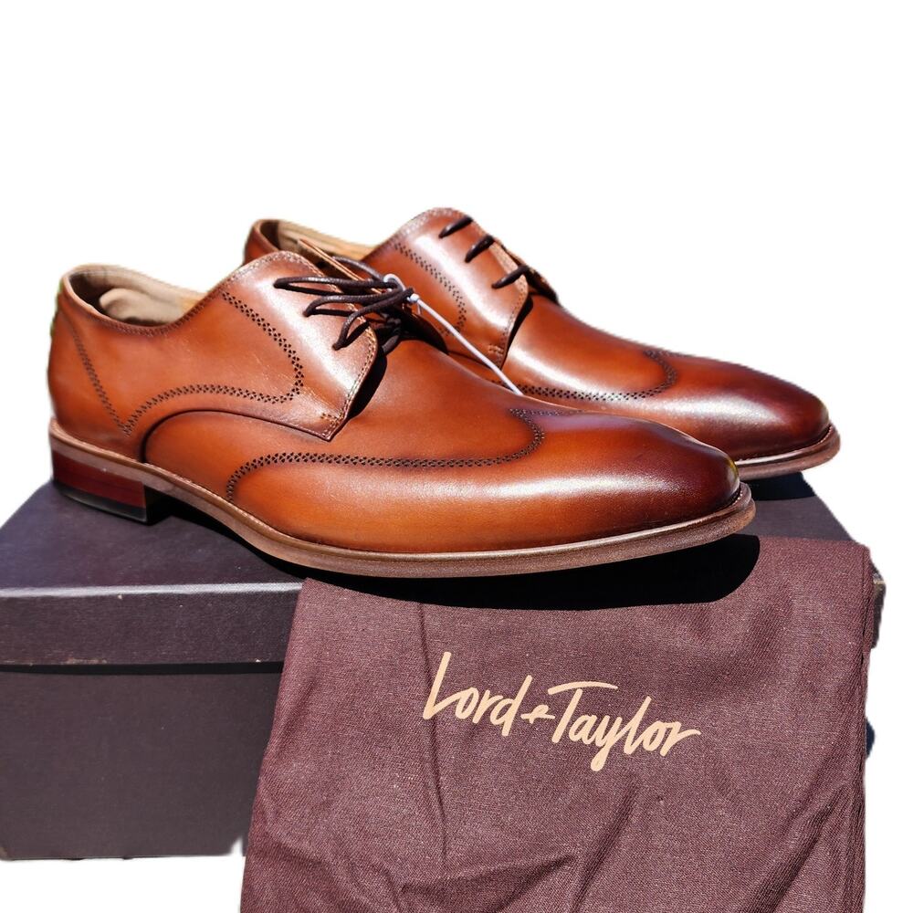 Lord & Taylor Lafayette Luxury Styles Leather Wingtip Oxfords 11